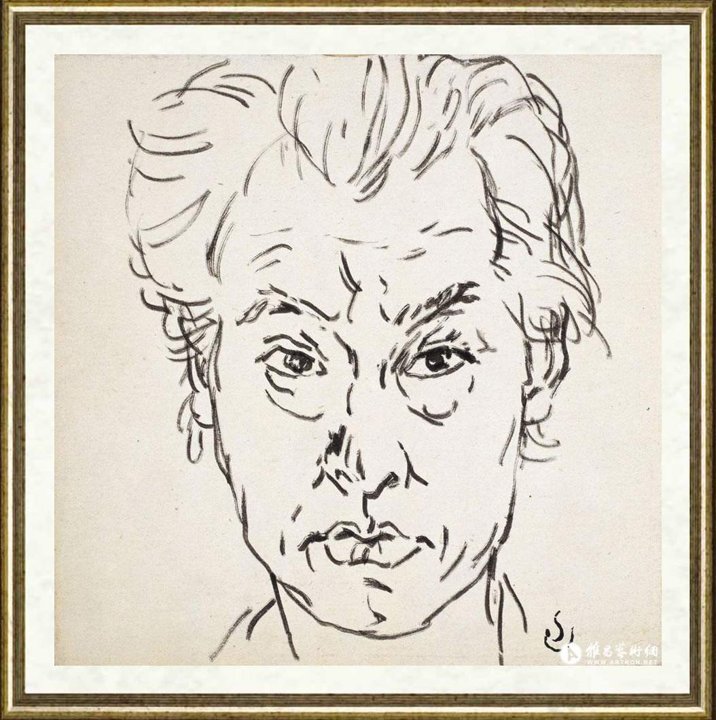 苏高礼_自画像素描Self Portrait Pingding of Shanxi Province